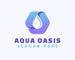 Purified Water Fluid logo design