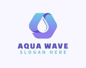 Purified Water Fluid logo design