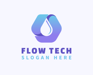 Purified Water Fluid logo design