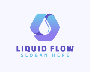 Purified Water Fluid logo design