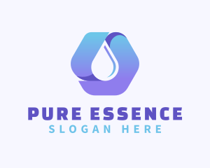 Purified Water Fluid logo design