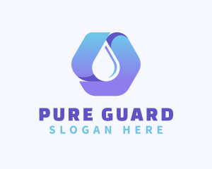 Purified Water Fluid logo design