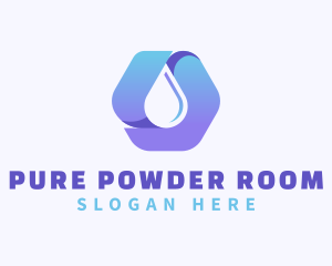 Purified Water Fluid logo design