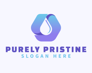 Purified Water Fluid logo design