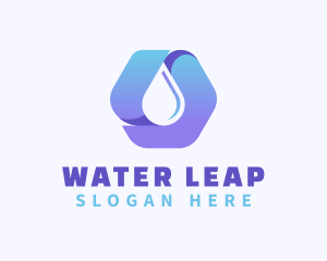 Purified Water Fluid logo design