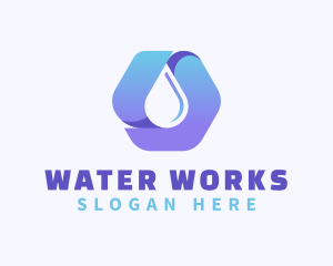 Purified Water Fluid logo design