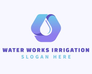 Purified Water Fluid logo design