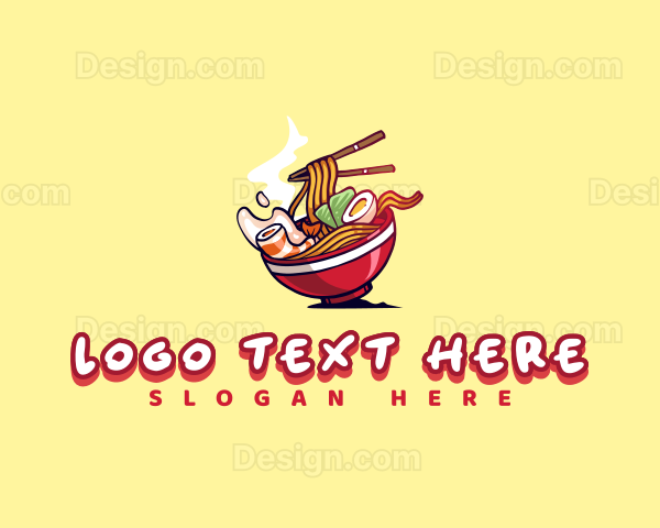 Ramen Noodles Dining Logo