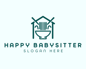 Happy Noodle Home logo design