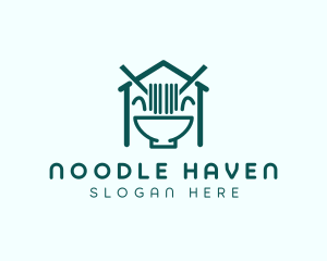 Happy Noodle Home logo design