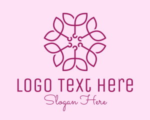 Ornamental Elegant Flower logo