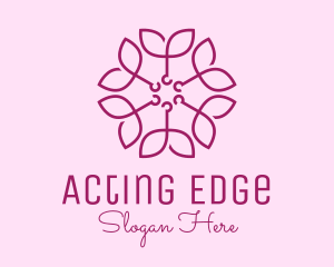 Ornamental Elegant Flower logo design