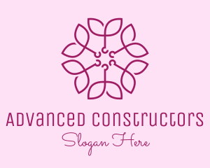 Ornamental Elegant Flower logo design