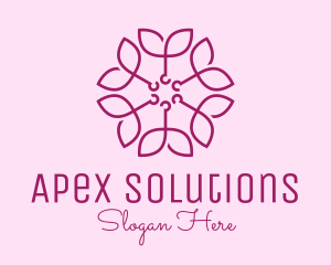 Ornamental Elegant Flower logo design