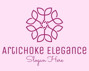 Ornamental Elegant Flower logo design