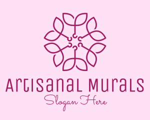 Ornamental Elegant Flower logo design