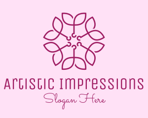 Ornamental Elegant Flower logo design