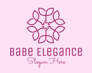 Ornamental Elegant Flower logo design