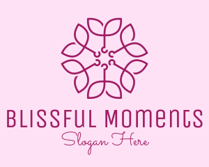 Ornamental Elegant Flower logo design