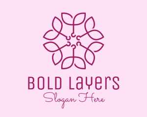 Ornamental Elegant Flower logo design