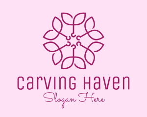 Ornamental Elegant Flower logo design