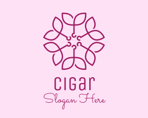 Ornamental Elegant Flower logo design