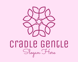 Ornamental Elegant Flower logo design