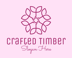 Ornamental Elegant Flower logo design