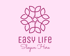 Ornamental Elegant Flower logo design