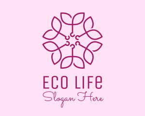 Ornamental Elegant Flower logo design