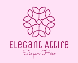 Ornamental Elegant Flower logo design