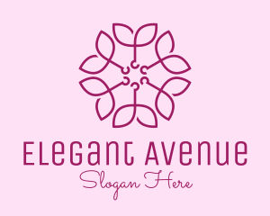 Ornamental Elegant Flower logo design