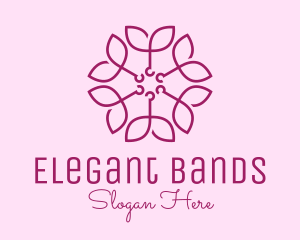 Ornamental Elegant Flower logo design