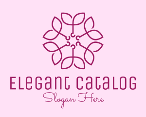 Ornamental Elegant Flower logo design