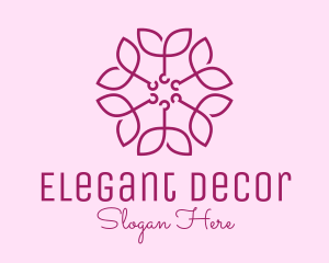 Ornamental Elegant Flower logo design