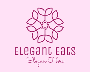 Ornamental Elegant Flower logo design