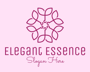 Ornamental Elegant Flower logo design