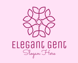 Ornamental Elegant Flower logo design