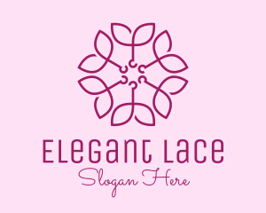 Ornamental Elegant Flower logo design