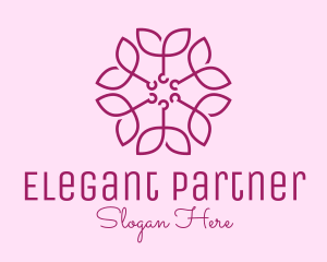 Ornamental Elegant Flower logo design