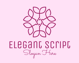 Ornamental Elegant Flower logo design