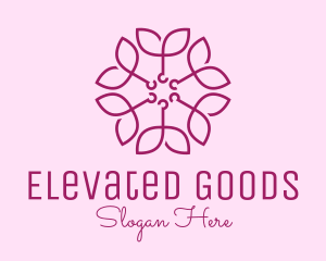 Ornamental Elegant Flower logo design