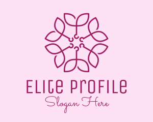 Ornamental Elegant Flower logo design