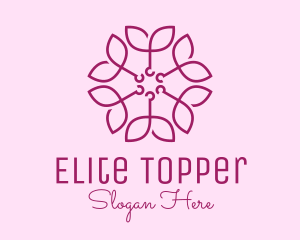 Ornamental Elegant Flower logo design