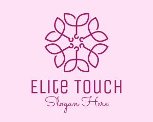 Ornamental Elegant Flower logo design