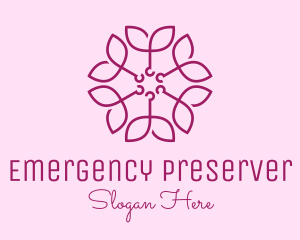 Ornamental Elegant Flower logo design