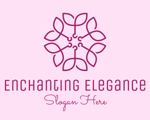 Ornamental Elegant Flower logo design