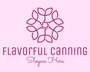 Ornamental Elegant Flower logo design