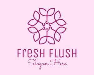 Ornamental Elegant Flower logo design