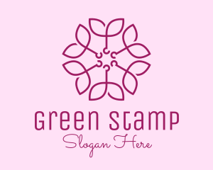 Ornamental Elegant Flower logo design